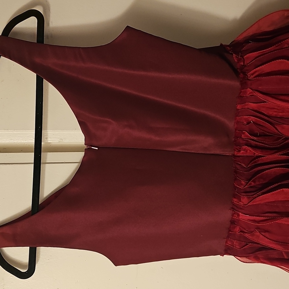OSCAR de la RENTA Crimson Dress/Gown, Women's, Size 10 - NW - Picture 8 of 9